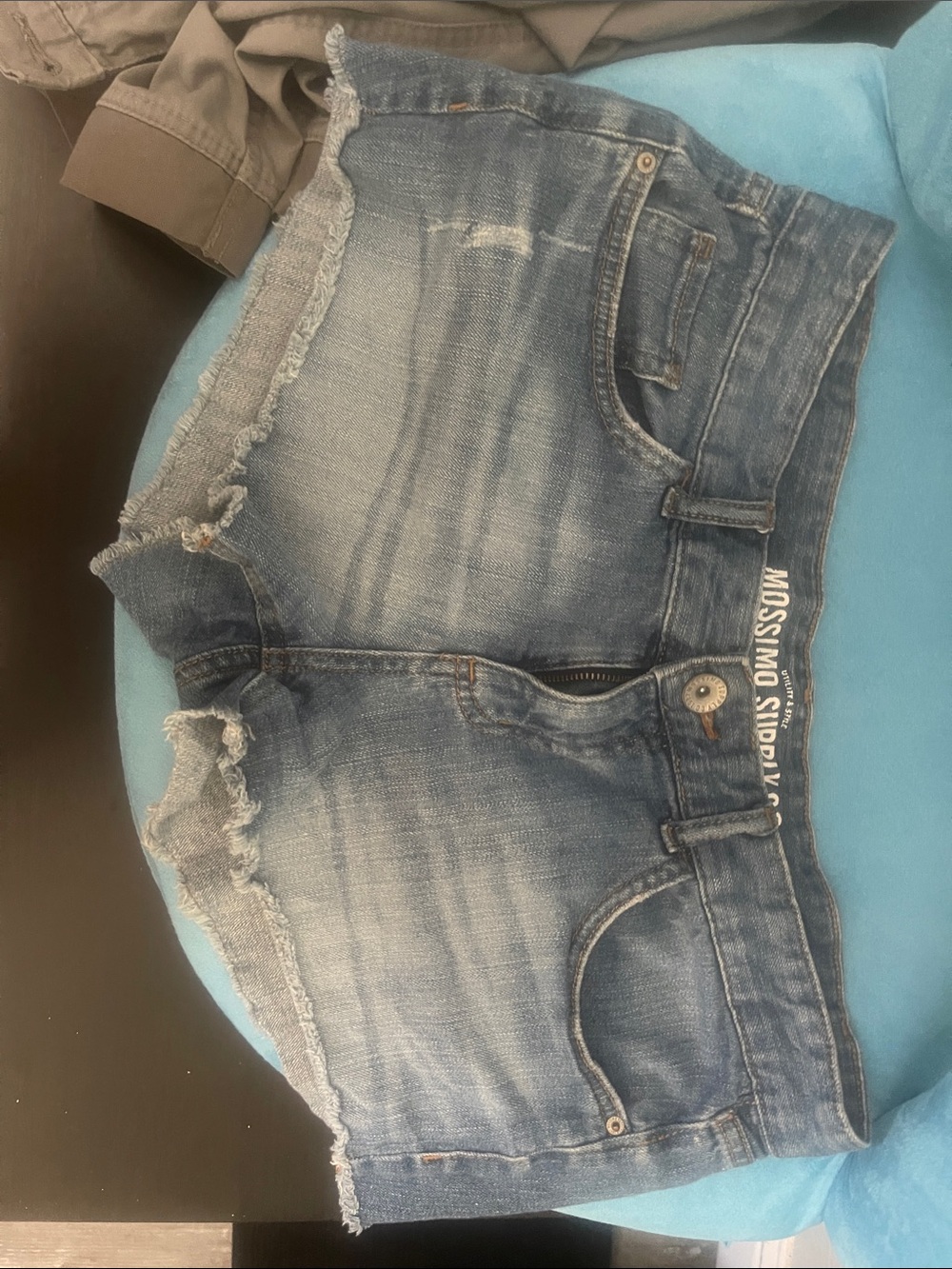 Mossimo Supply Co. Distressed Blue Denim Cutoff Shorts